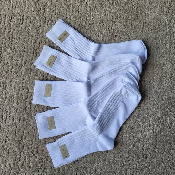 Men's 5-Pack Cotton Crew Socks – White – Size L/XL – NWOT - Picture 2 of 5